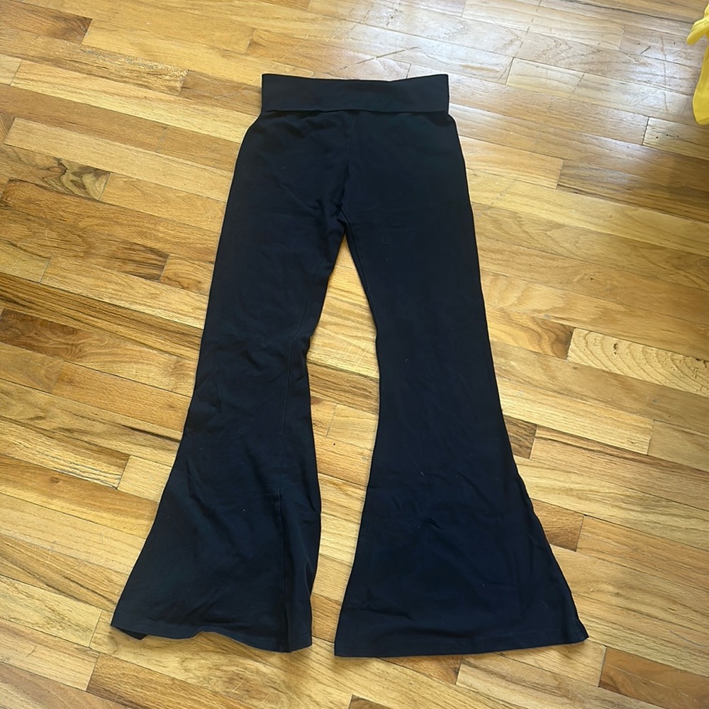 Black flare fold over sweatpants from Brandy Melville.